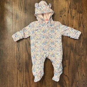 Penelope Mack Multicolor Girls Floral Hooded Snow/Winter Suit Size 0-3 months